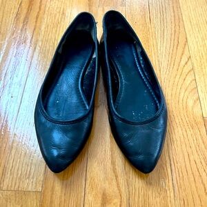 Frye Black Leather Ballet Flats 7.5-8